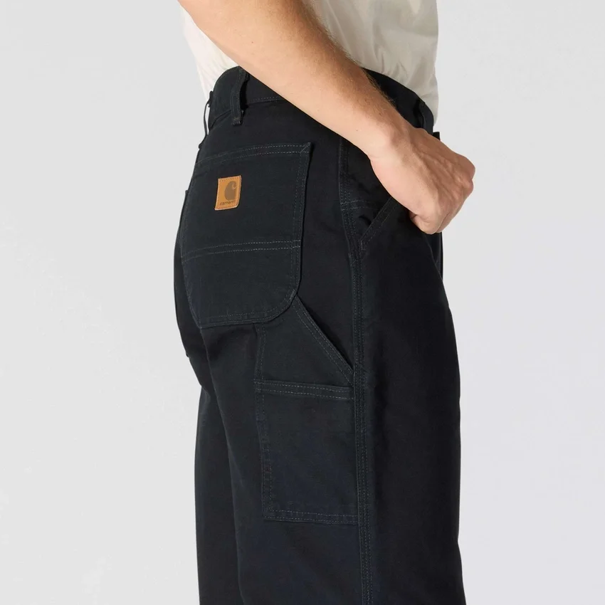 Calças de trabalho masculinas carhartt B11, largas e retas, em tecido de algodão «duck» lavado