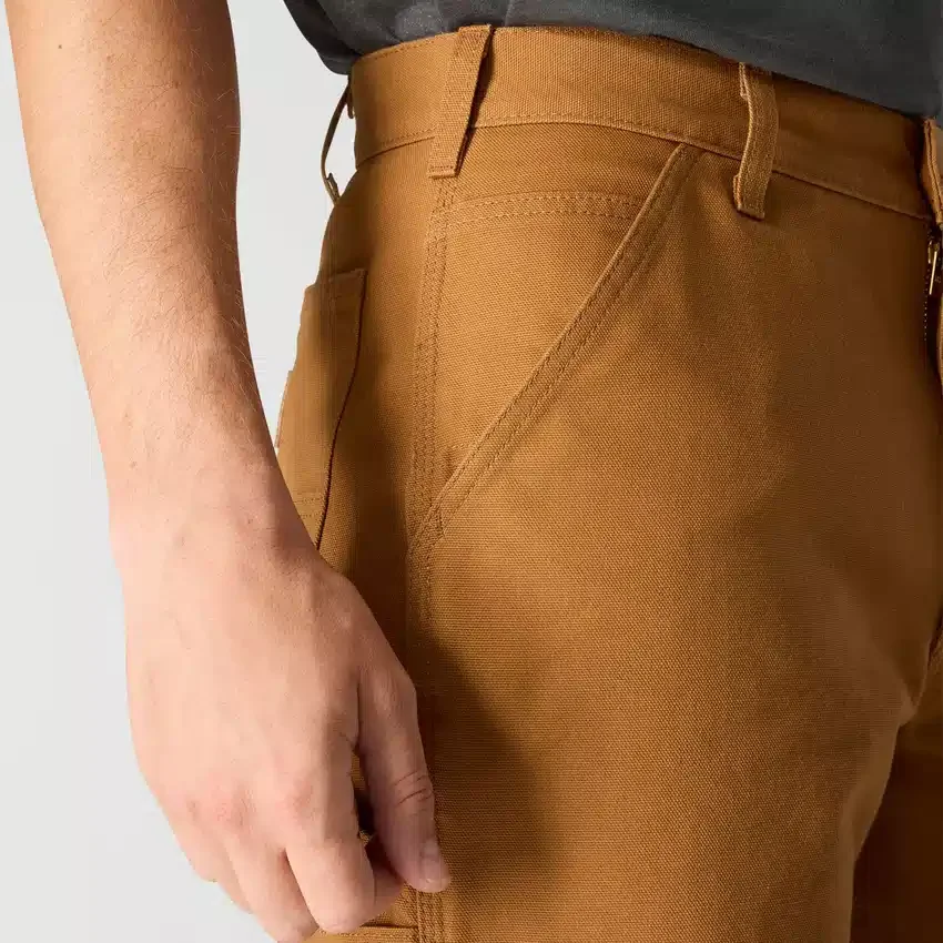 Calças de trabalho masculinas carhartt B11, largas e retas, em tecido de algodão «duck» lavado