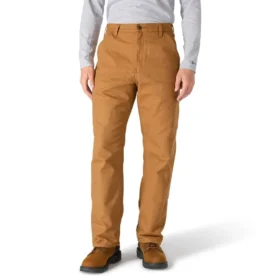 Calças de trabalho masculinas carhartt B111, de corte reto e largo, em tecido de algodão lavado, com forro