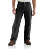 Calças de trabalho masculinas carhartt B111, de corte reto e largo, em tecido de algodão lavado, com forro