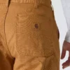Calças de trabalho masculinas carhartt B111, de corte reto e largo, em tecido de algodão lavado, com forro