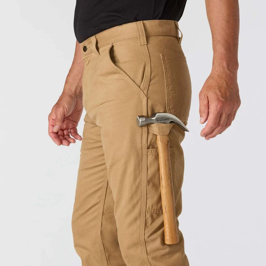 Calças de trabalho masculinas carhartt B324 em sarja, corte reto e descontraído