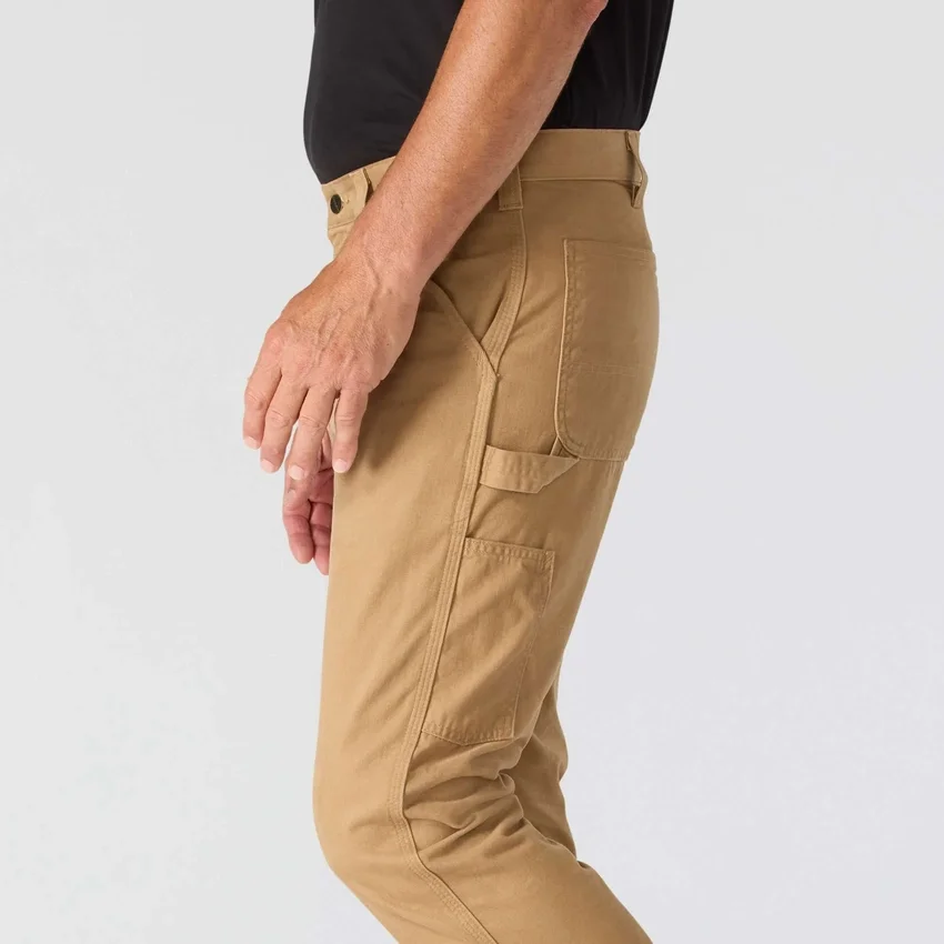 Calças de trabalho masculinas carhartt B324 em sarja, corte reto e descontraído