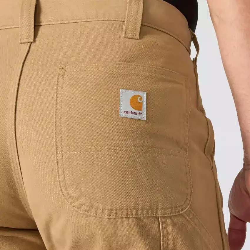 Calças de trabalho masculinas carhartt B324 em sarja, corte reto e descontraído