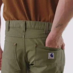Calças de trabalho masculinas da série Crafted, de corte descontraído e perna reta, em tecido de algodão «duck»