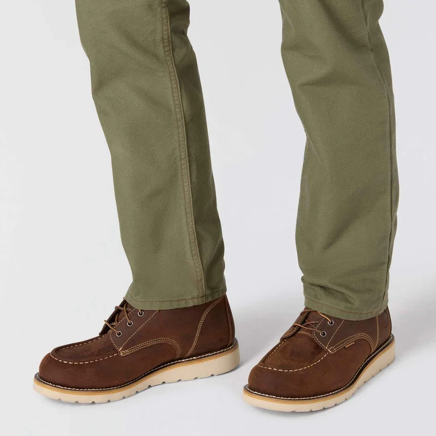 Calças de trabalho masculinas da série Crafted, de corte descontraído e perna reta, em tecido de algodão «duck»