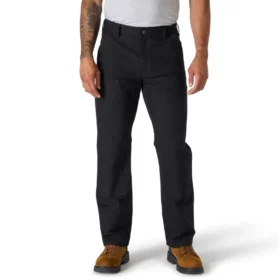 Calças de trabalho masculinas de corte reto descontraído, em tecido Rugged Flex Duck, com joelhos duplos