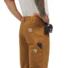 Calças de trabalho masculinas de corte reto descontraído, em tecido Rugged Flex Duck, com joelhos duplos