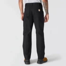 Calças de trabalho masculinas de corte reto descontraído, em tecido Rugged Flex Duck, com joelhos duplos