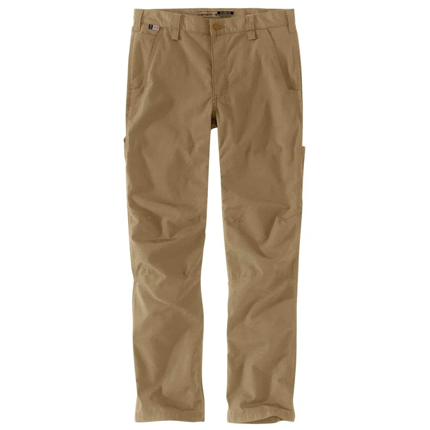 Calças de trabalho masculinas Fr, de corte descontraído e perna reta, em tecido Ripstop Force