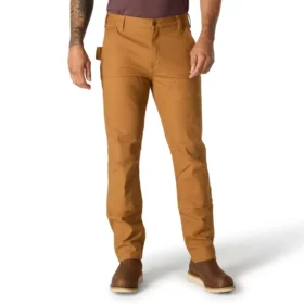 Calças de trabalho masculinas justas e afuniladas, em tecido «Rugged Flex Duck», com joelhos reforçados