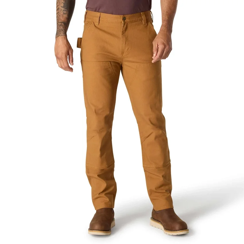 Calças de trabalho masculinas justas e afuniladas, em tecido «Rugged Flex Duck», com joelhos reforçados