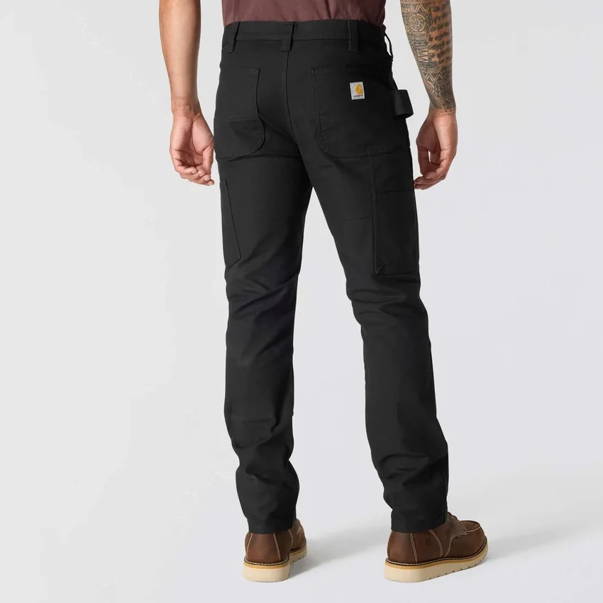 Calças de trabalho masculinas justas e afuniladas, em tecido «Rugged Flex Duck», com joelhos reforçados