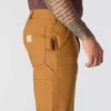 Calças de trabalho masculinas justas e afuniladas, em tecido «Rugged Flex Duck», com joelhos reforçados