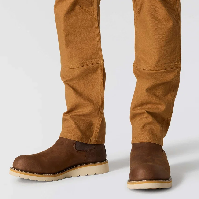 Calças de trabalho masculinas justas e afuniladas, em tecido «Rugged Flex Duck», com joelhos reforçados