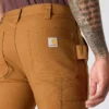 Calças de trabalho masculinas justas e afuniladas, em tecido «Rugged Flex Duck», com joelhos reforçados