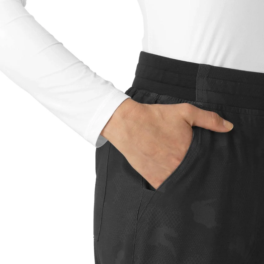 Calças de trabalho tipo jogger cargo estampadas para mulher