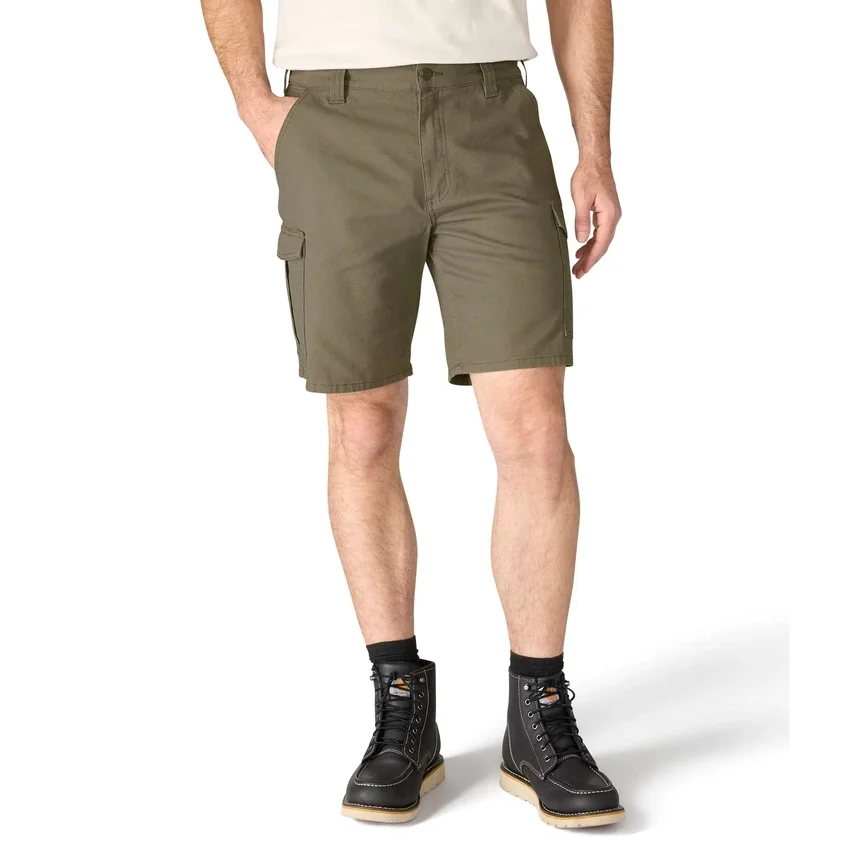 Calções cargo de lona Rigby de 9" com corte descontraído - Calções de trabalho