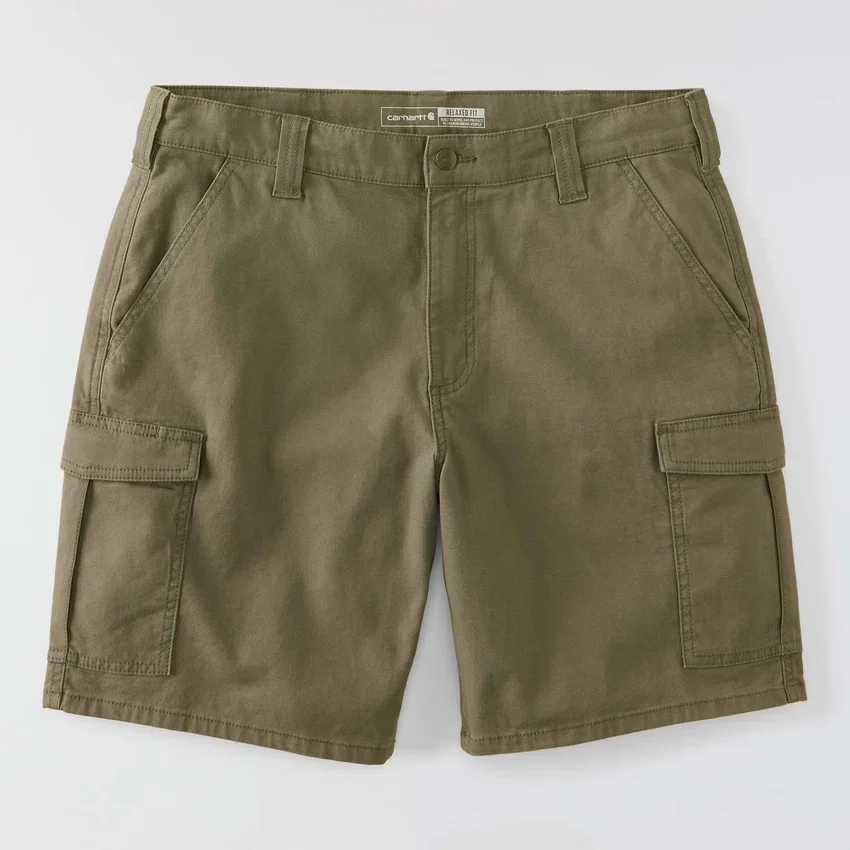 Calções cargo de lona Rigby de 9" com corte descontraído - Calções de trabalho