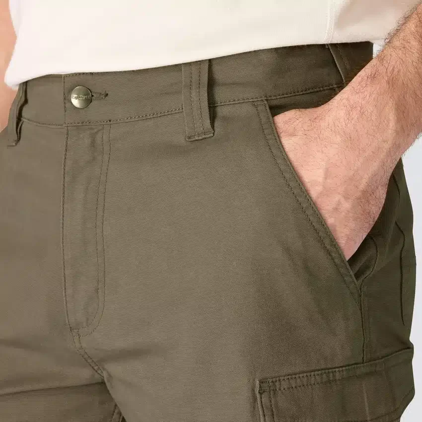 Calções cargo de lona Rigby de 9" com corte descontraído - Calções de trabalho