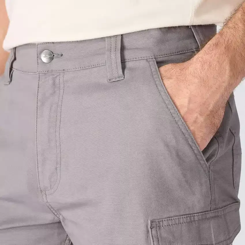 Calções cargo de lona Rigby de 9" com corte descontraído - Calções de trabalho