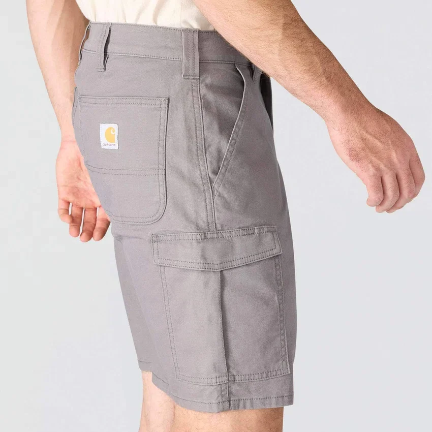 Calções cargo de lona Rigby de 9" com corte descontraído - Calções de trabalho