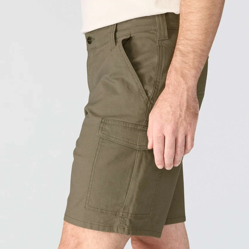 Calções cargo de lona Rigby de 9" com corte descontraído - Calções de trabalho