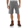 Calções de trabalho utilitários de lona de algodão de corte largo carhartt B147 para homem