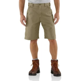 Calções de trabalho utilitários de lona de algodão de corte largo carhartt B147 para homem
