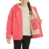 Camisa Active Jac com manguitos longos para meninas, em flanela com forro Sherpa (Crianças/Jovens)