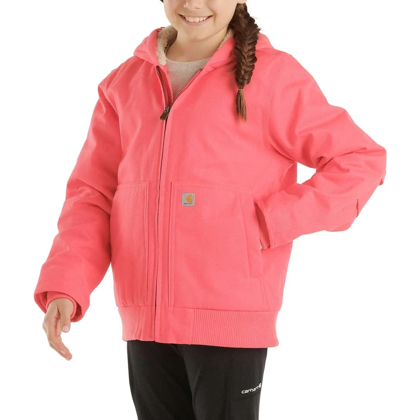 Camisa Active Jac com manguitos longos para meninas, em flanela com forro Sherpa (Crianças/Jovens)