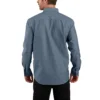 Camisa de chambray com manguitos largos e corte largo Fort para homem - Camisas de trabalho para homem