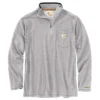 Camisa de manguitos compridos com zíper de um quarto para homem, da linha Force, com absorção de humidade