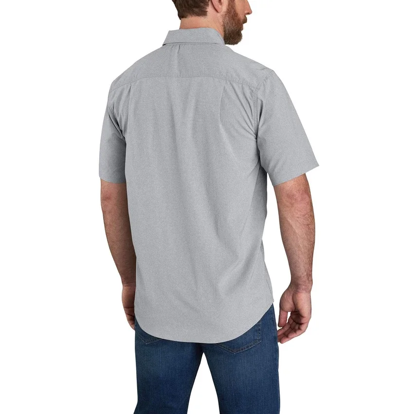 Camisa de manguitos curtos de corte descontraído Force Sun Defender™ em chambray para homem - Camisas com proteção solar