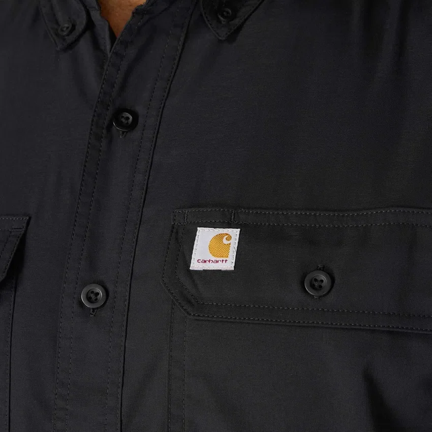 Camisa de manguitos curtos de corte descontraído Force Sun Defender™ em chambray para homem - Camisas com proteção solar
