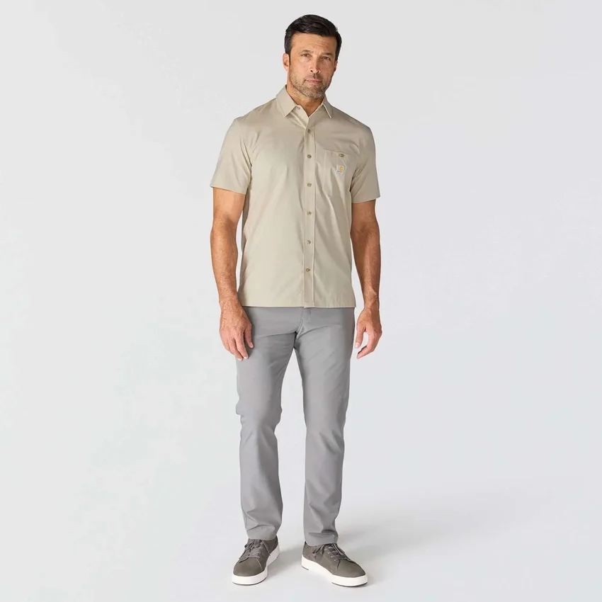Camisa de manguitos curtos masculina Force Sun Defender™ de corte descontraído - Camisas com proteção solar