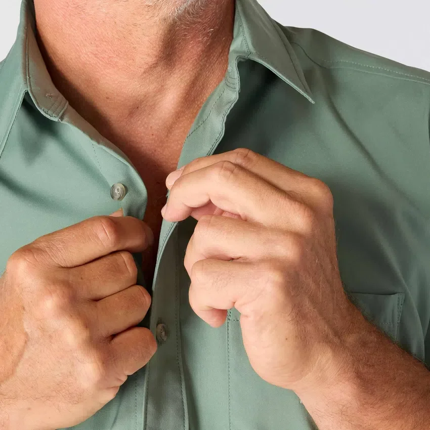 Camisa de manguitos curtos masculina Force Sun Defender™ de corte descontraído - Camisas com proteção solar