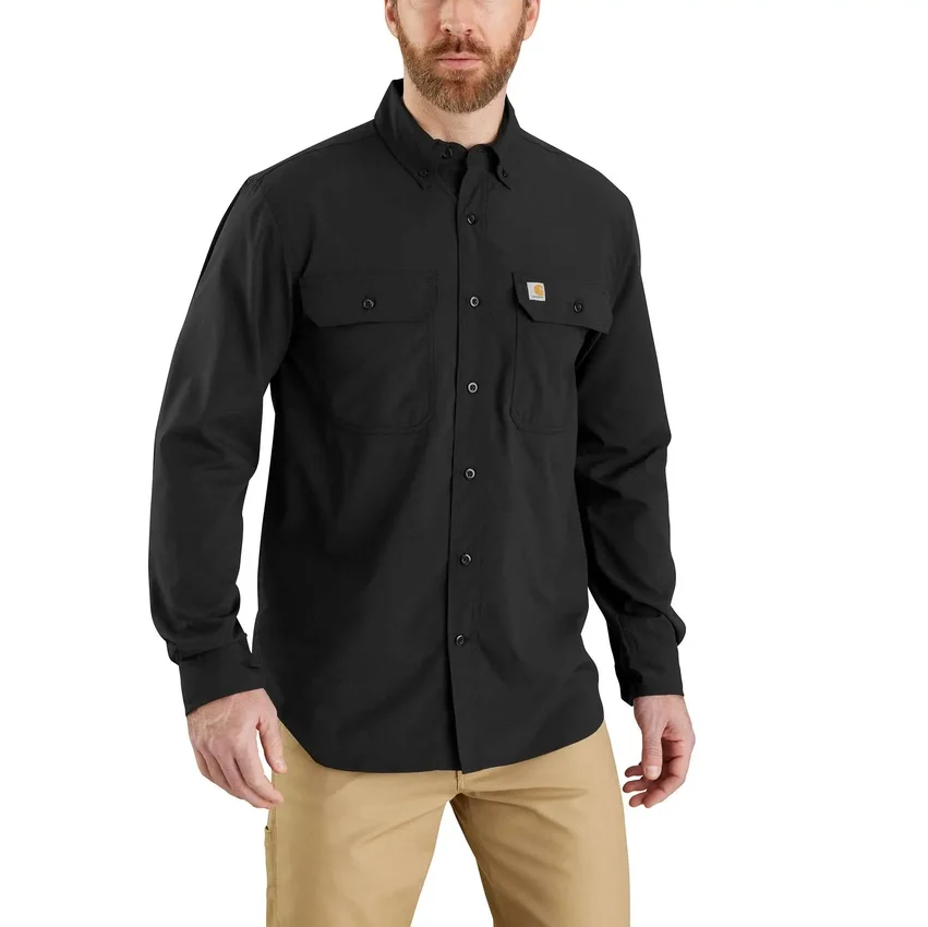 Camisa de manguitos longos de corte descontraído Force Sun Defender™ em chambray para homem - Camisas com proteção solar