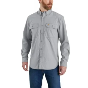 Camisa de manguitos longos de corte descontraído Force Sun Defender™ em chambray para homem - Camisas com proteção solar