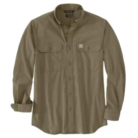Camisa de manguitos longos de corte descontraído Force Sun Defender™ em chambray para homem - Camisas com proteção solar
