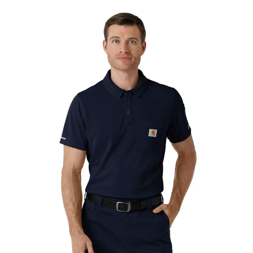Camisa de polo de manguitos cortos leves Rugged Flex® Rscu para uso clínico