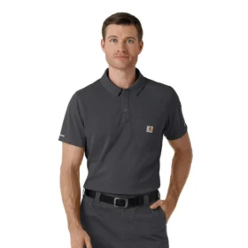 Camisa de polo de manguitos cortos leves Rugged Flex® Rscu para uso clínico