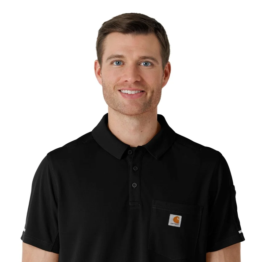 Camisa de polo de manguitos cortos leves Rugged Flex® Rscu para uso clínico