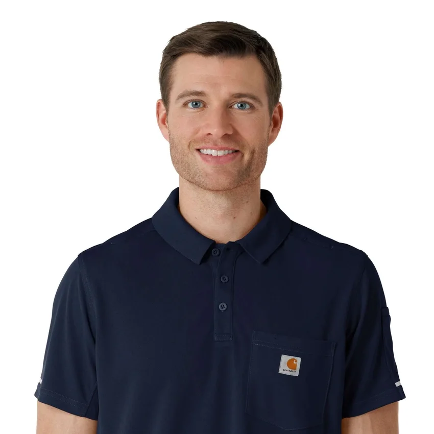 Camisa de polo de manguitos cortos leves Rugged Flex® Rscu para uso clínico