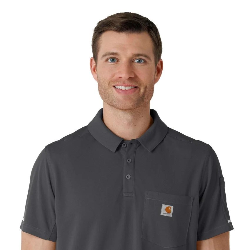Camisa de polo de manguitos cortos leves Rugged Flex® Rscu para uso clínico