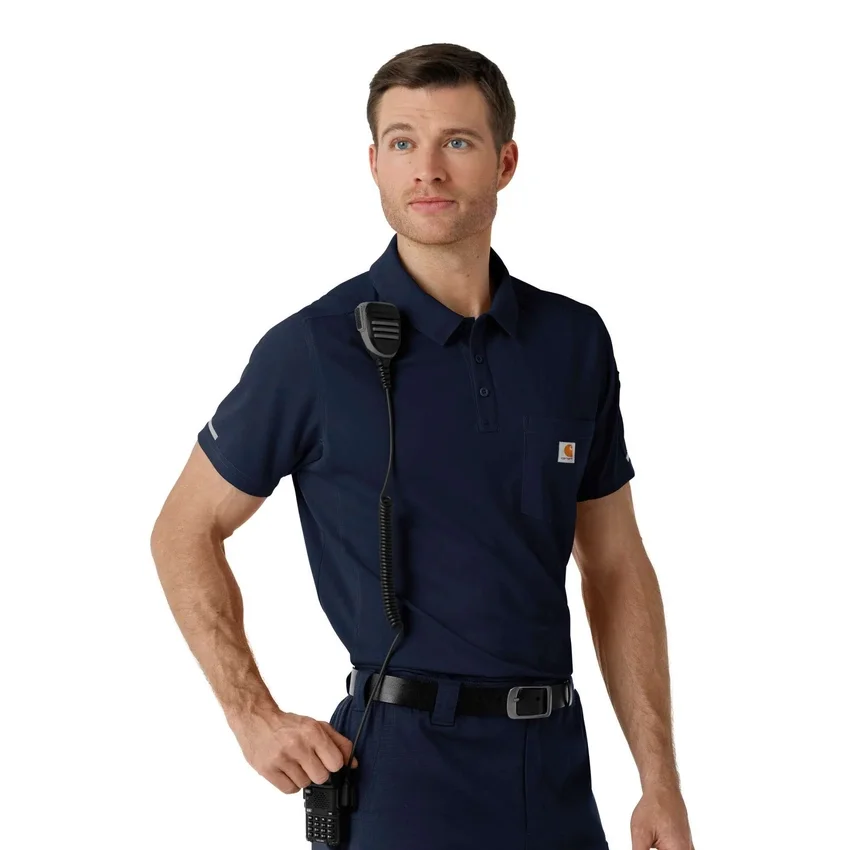 Camisa de polo de manguitos cortos leves Rugged Flex® Rscu para uso clínico