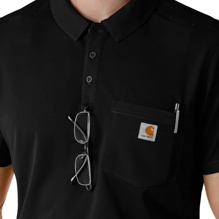 Camisa de polo de manguitos cortos leves Rugged Flex® Rscu para uso clínico