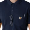 Camisa de polo de manguitos cortos leves Rugged Flex® Rscu para uso clínico