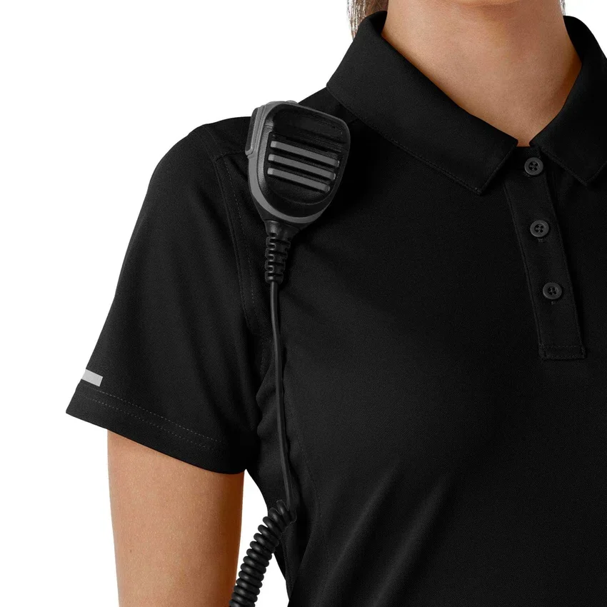 Camisa de polo médica feminina de manguitos curtos Rugged Flex® Rscu Lightweight