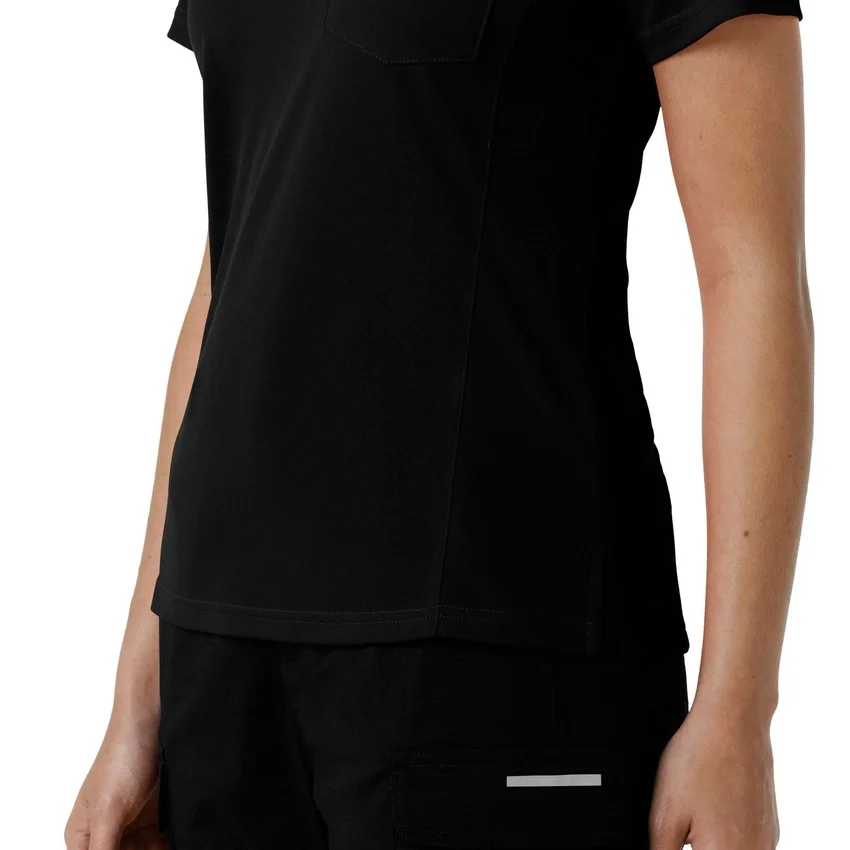Camisa de polo médica feminina de manguitos curtos Rugged Flex® Rscu Lightweight